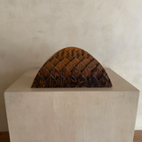 Abstract Hand-Carved Wood Sculpture