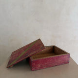 Antique Hand-Painted Folk Art Storage Box