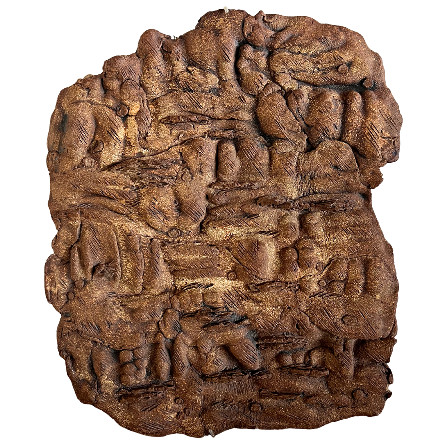 Carved Textured Relief Wall Sculpture