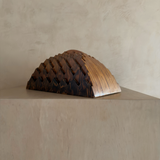 Abstract Hand-Carved Wood Sculpture