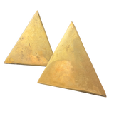 Pair of Geometric Brass Bookends