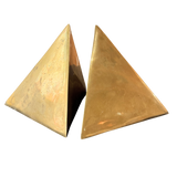 Pair of Geometric Brass Bookends