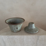 Sage Speckled Ceramic Lidded Vessel