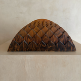 Abstract Hand-Carved Wood Sculpture