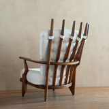 Pair of Guillerme et Chambron For Votre Maison 'Grand Repos' Lounge Chairs in Oak