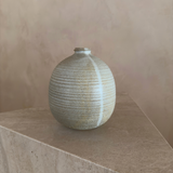 Two-Tone Lace Impressed Stoneware Vessel