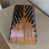 Abstract Hand-Carved Wood Sculpture