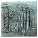 Miniature Metal 'Love' Plaque