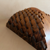Abstract Hand-Carved Wood Sculpture