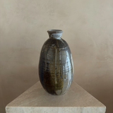 Earthtoned Curved Drip Glaze Studio Pottery