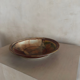 Rust & Moss Glazed Ceramic Bowl