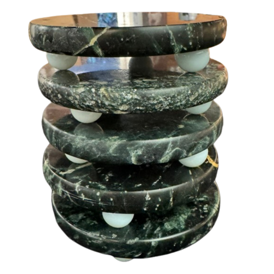 Set of 5 Green Marble Coasters
