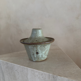 Sage Speckled Ceramic Lidded Vessel