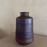 Monumental Rust Glazed Studio Pottery Vase