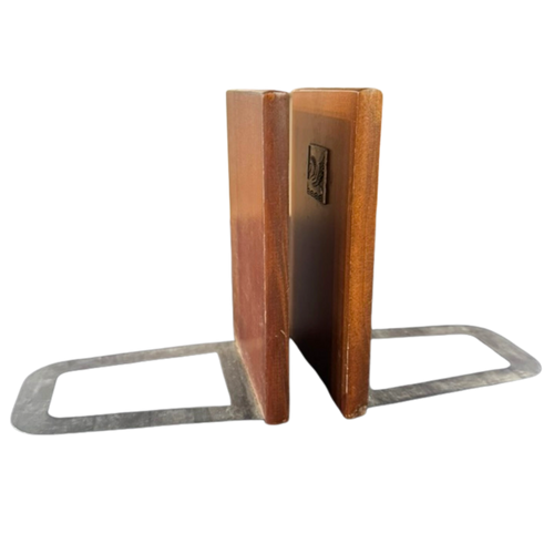 Pair of Walnut Crest Bookends