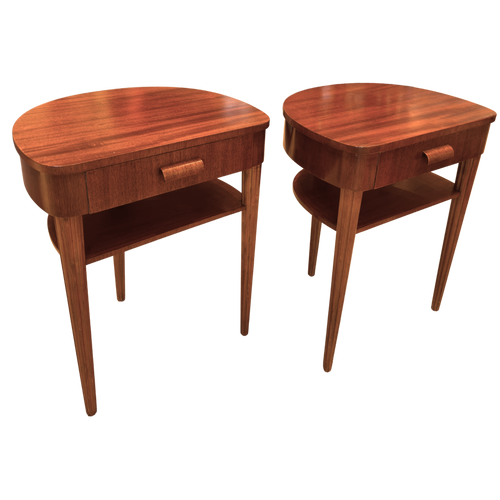 Pair of Italian Walnut End Tables