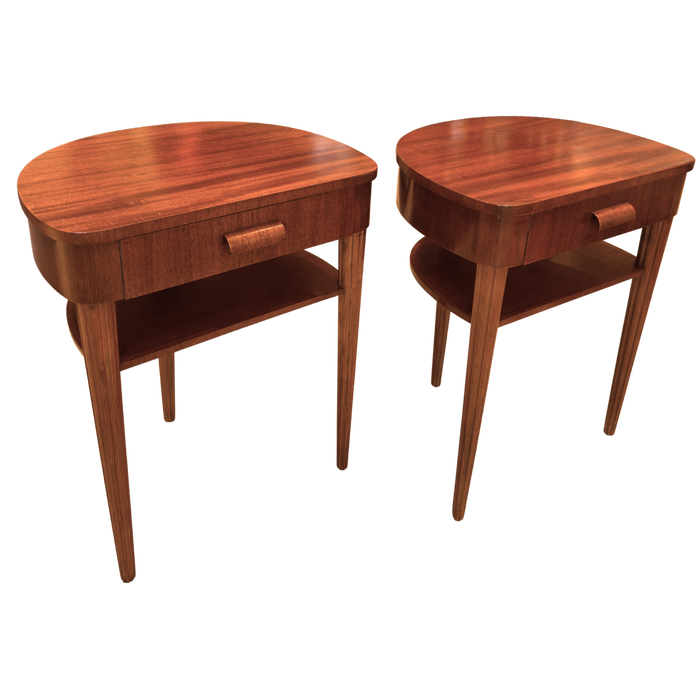 Pair of Italian Walnut End Tables