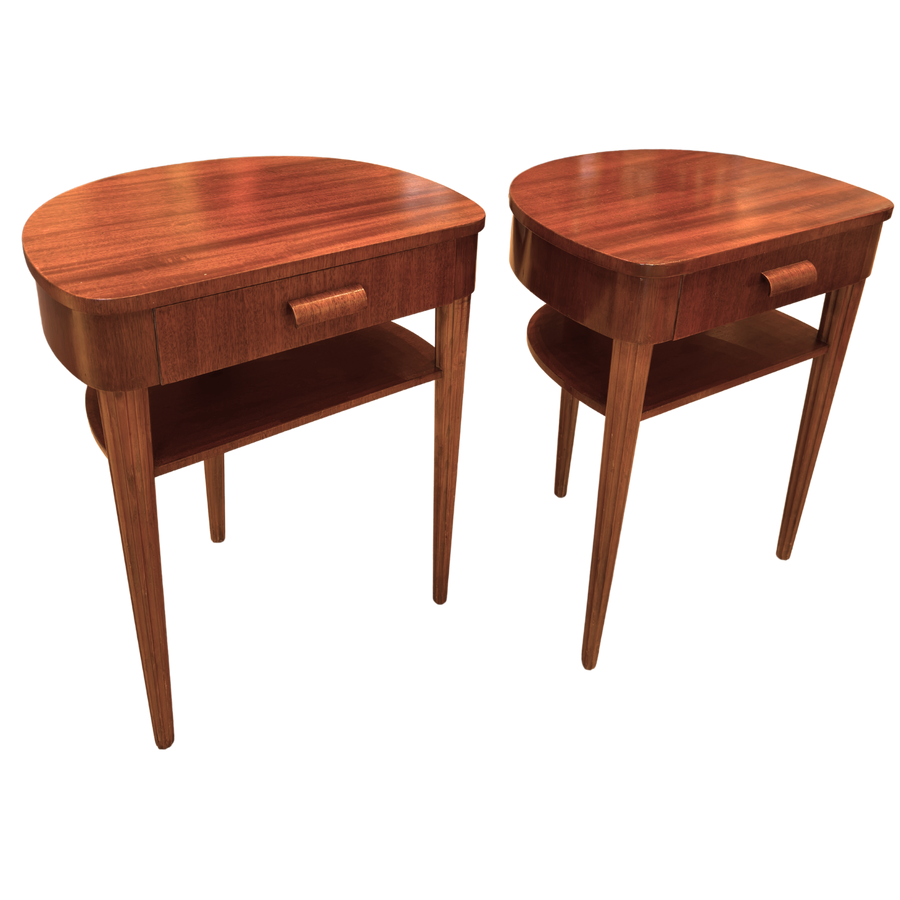 Pair of Italian Walnut End Tables