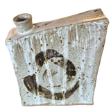 Rectangular Studio Ceramic Vase with Abstract Glaze