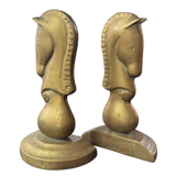 Pair of Brass Stallion Bookends