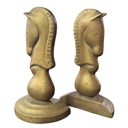Pair of Brass Stallion Bookends