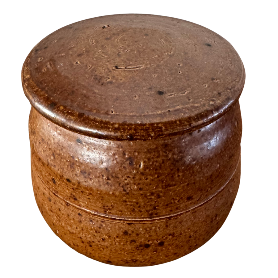 Terracotta Speckled Studio Ceramic Lidded Vessel