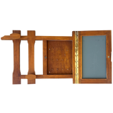 Pine Wall Hooks with Mirror Storage