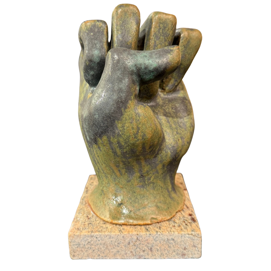 Patinated Bronze Hand Sculpture