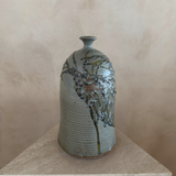Textured Drip Glaze Studio Pottery Bottle Vase
