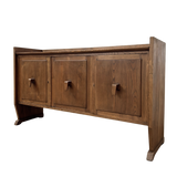 Aged French Oak Three Door Sideboard