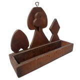 Wooden Playing Card Motif Wall Hanging with Shelf