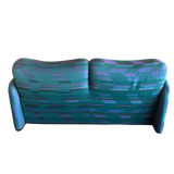 Patterned Maralunga Loveseat by Vico Magistretti