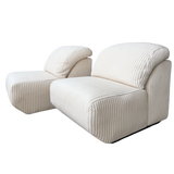 Pair of Postmodern Textured Cream Rope Knit Lounge Chairs