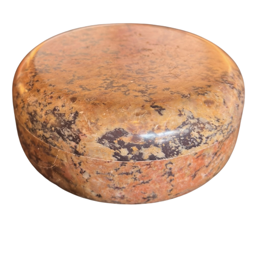 Rust and Charcoal Marble Lidded Stash Jar
