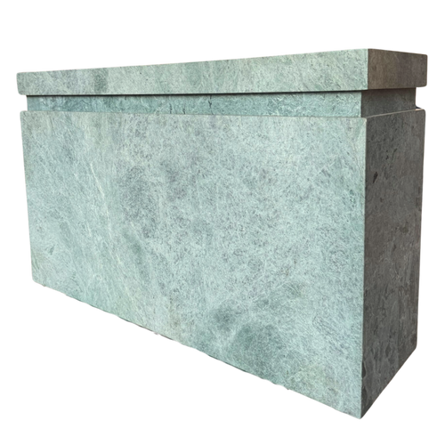Green Stone Console with Beveled Edge