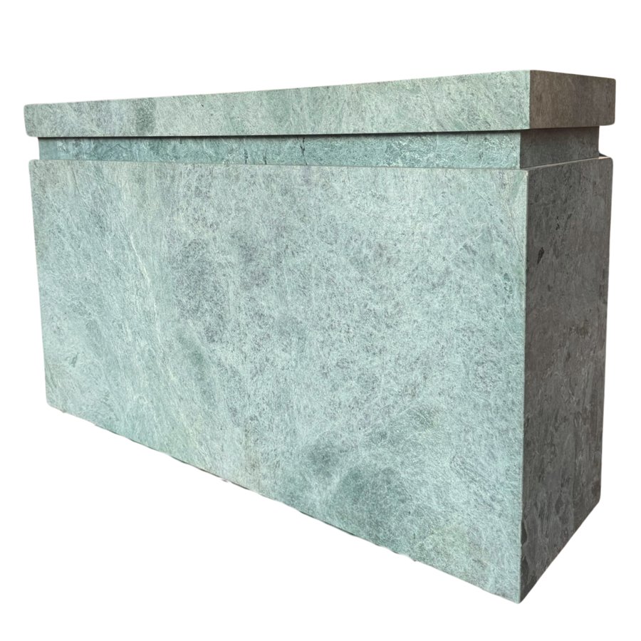Green Stone Console with Beveled Edge