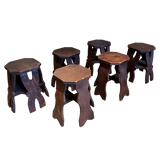 Hand Carved Masonic Stools