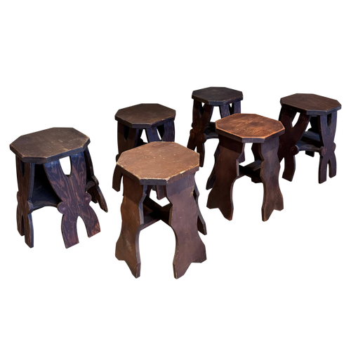 Hand Carved Masonic Stools