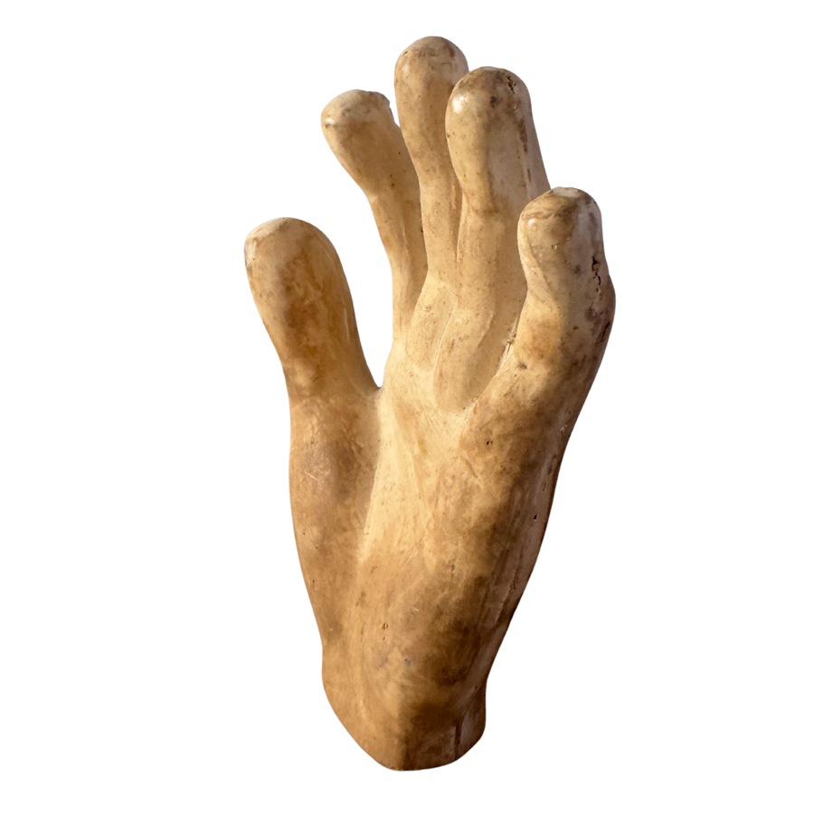 Textured Plaster Hand Sculpture
