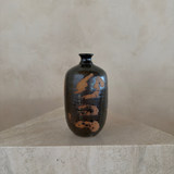 Dark Bud Vase with Copper Breakthrough