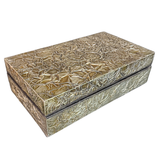 Large Brutalist Metal Lidded Box