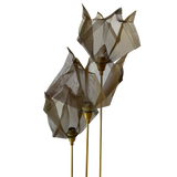 Vintage Italian Brass Trio Stem Lamp