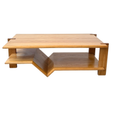 Split Level Italian Oak Coffee Table