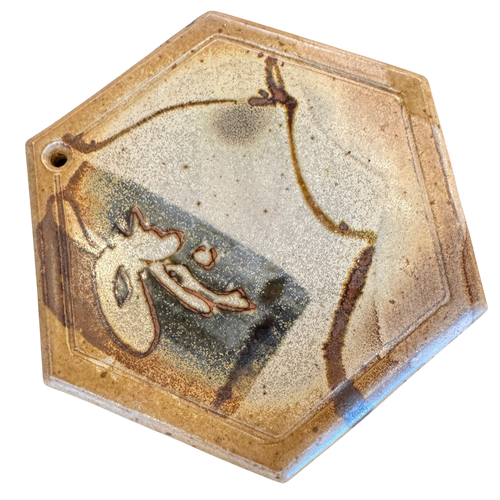 Studio Pottery Hexagonal Trivet