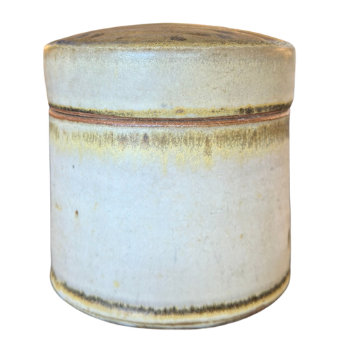 Stoneware Lidded Jar with Speckled Glaze