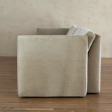 Thayer Coggin Sculptural Sofa in Cream Velvet