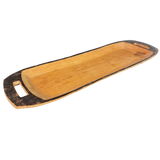 Painted Edge Carved Wood Tray