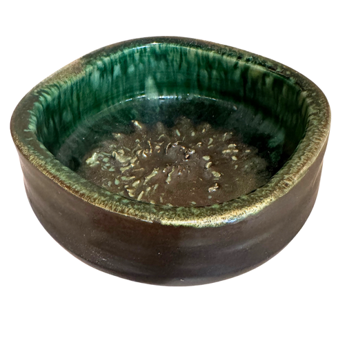 Dark Green Studio Pottery Bowl