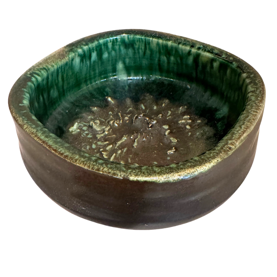 Dark Green Studio Pottery Bowl