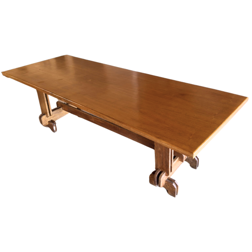 Antique Oak Trestle Dining Table
